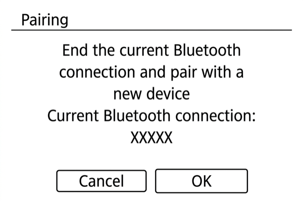 EOS 850D Bluetooth pairing in progress