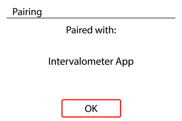 Pairing complete notification on EOS M50
