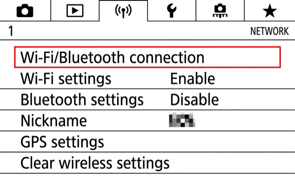 Connect to smartphone menu on EOS 90D