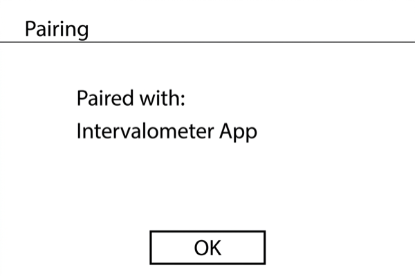 Pairing complete notification on EOS M6