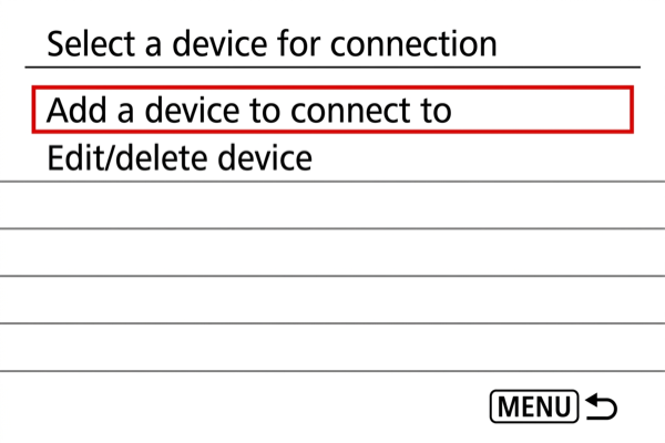 EOS R100 Add a device to connect to screen