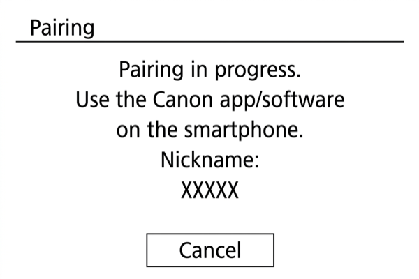 EOS R100 pairing in progress