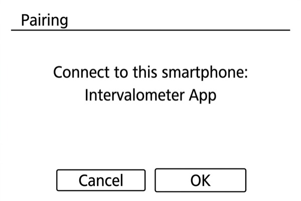 EOS R3 pairing confirmation — select OK