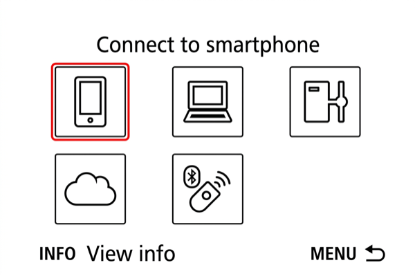 EOS R5 Connect to smartphone option
